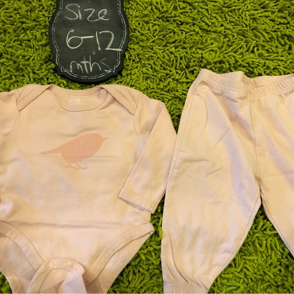 Joe Fresh Other - Joe Fresh Light Pink Bird Print Bodysuit